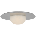 Fosse 21" Flush Mount | Polished Nickel | Alabaster