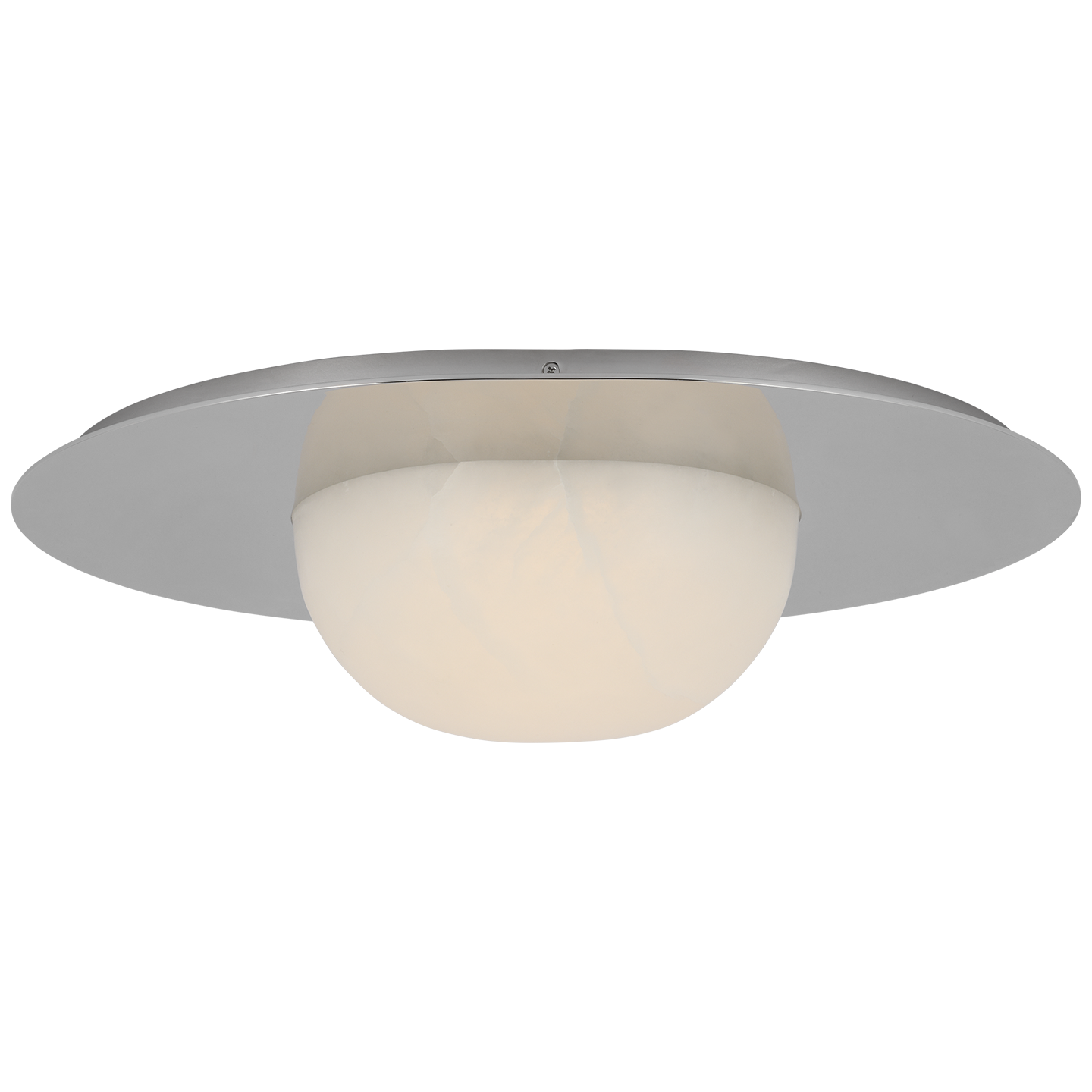 Fosse 21" Flush Mount | Polished Nickel | Alabaster