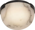 Melange 5" Solitaire Flush Mount | Bronze | Alabaster Shade