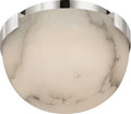 Melange 5" Solitaire Flush Mount | Polished Nickel | Alabaster Shade