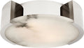 Melange Small Flush Mount | Polished Nickel | Alabaster