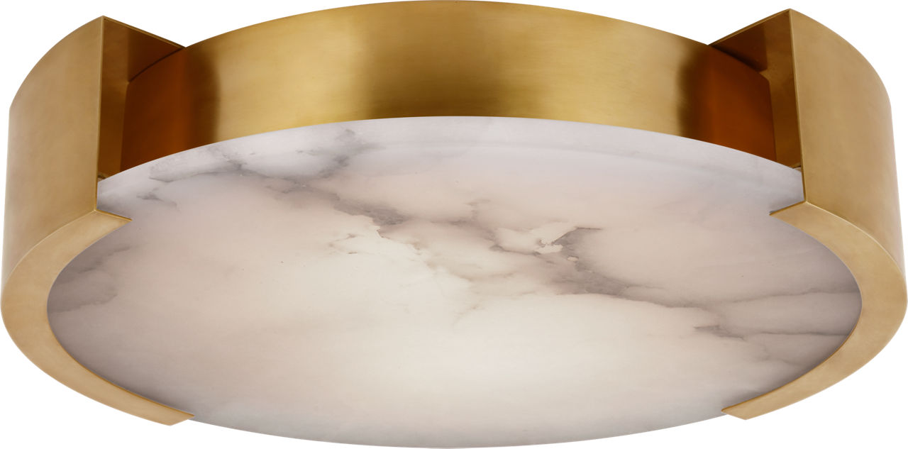 Melange X-Large Flush Mount | Antique-Burnished Brass | Alabaster