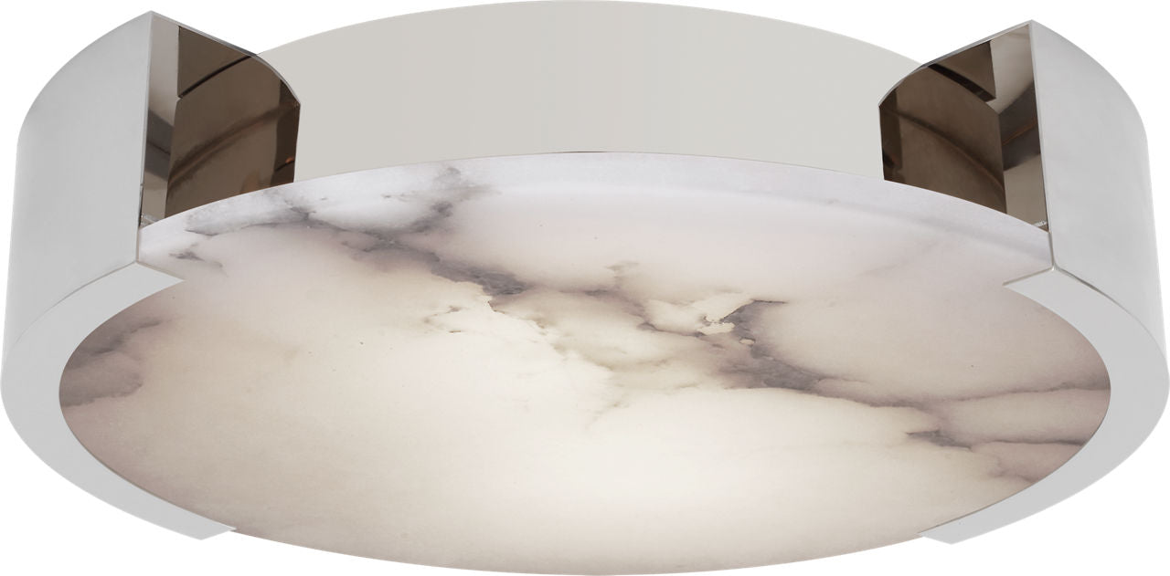 Melange X-Large Flush Mount | Polished Nickel | Alabaster