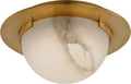 Melange 6" Solitaire Flush Mount | Antique-Burnished Brass | Alabaster