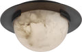 Melange 6" Solitaire Flush Mount | Bronze | Alabaster