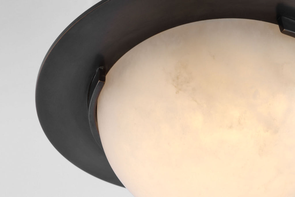 Melange 6" Solitaire Flush Mount | Bronze | Alabaster