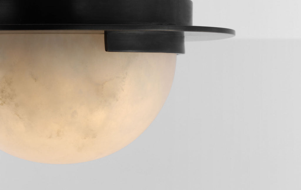 Melange 6" Solitaire Flush Mount | Bronze | Alabaster