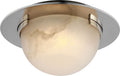 Melange 6" Solitaire Flush Mount | Polished Nickel | Alabaster