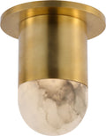 Melange Mini Monopoint Flush Mount | Antique-Burnished Brass | Alabaster