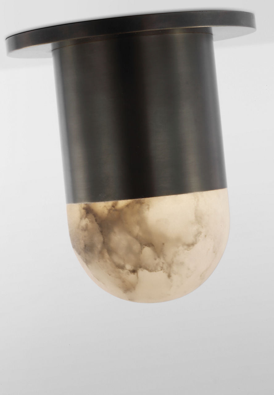 Melange Mini Monopoint Flush Mount | Bronze | Alabaster