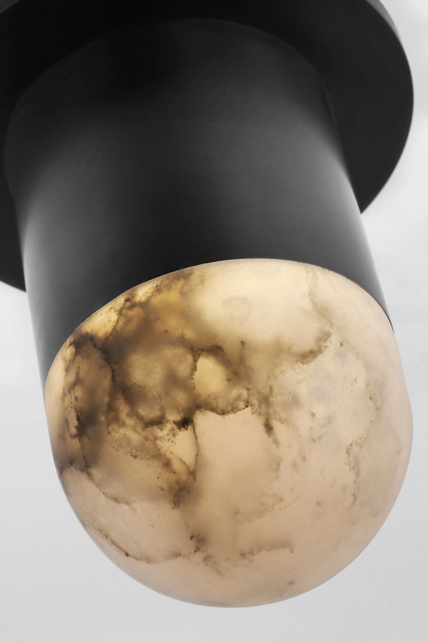 Melange Mini Monopoint Flush Mount | Bronze | Alabaster