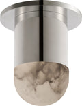 Melange Mini Monopoint Flush Mount | Polished Nickel | Alabaster