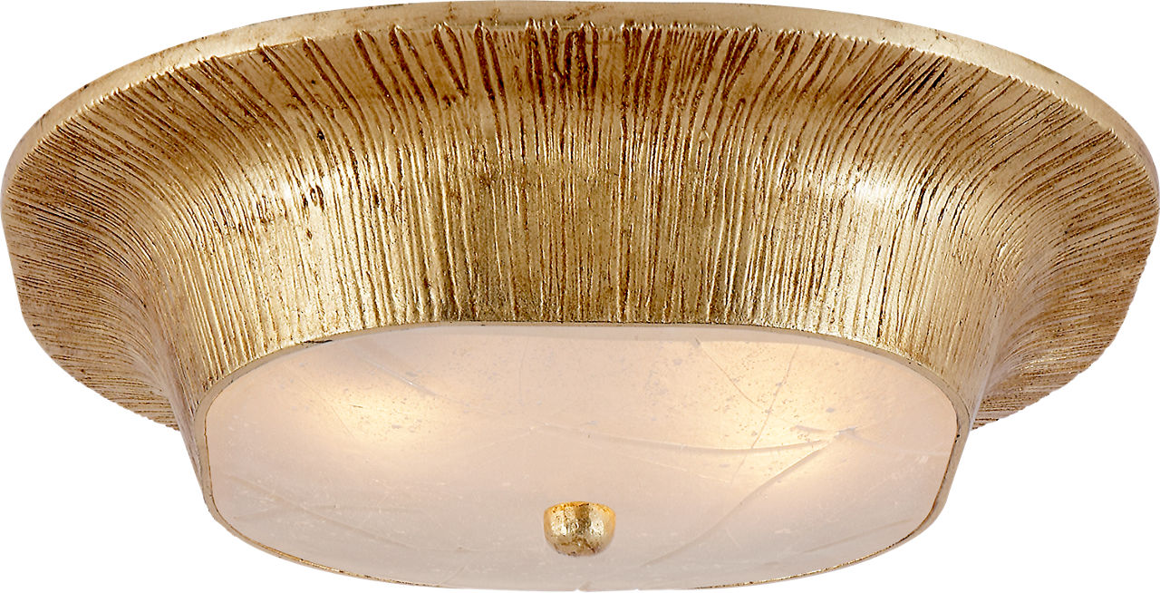 Utopia Round Flush Mount | Gild | Fractured Glass