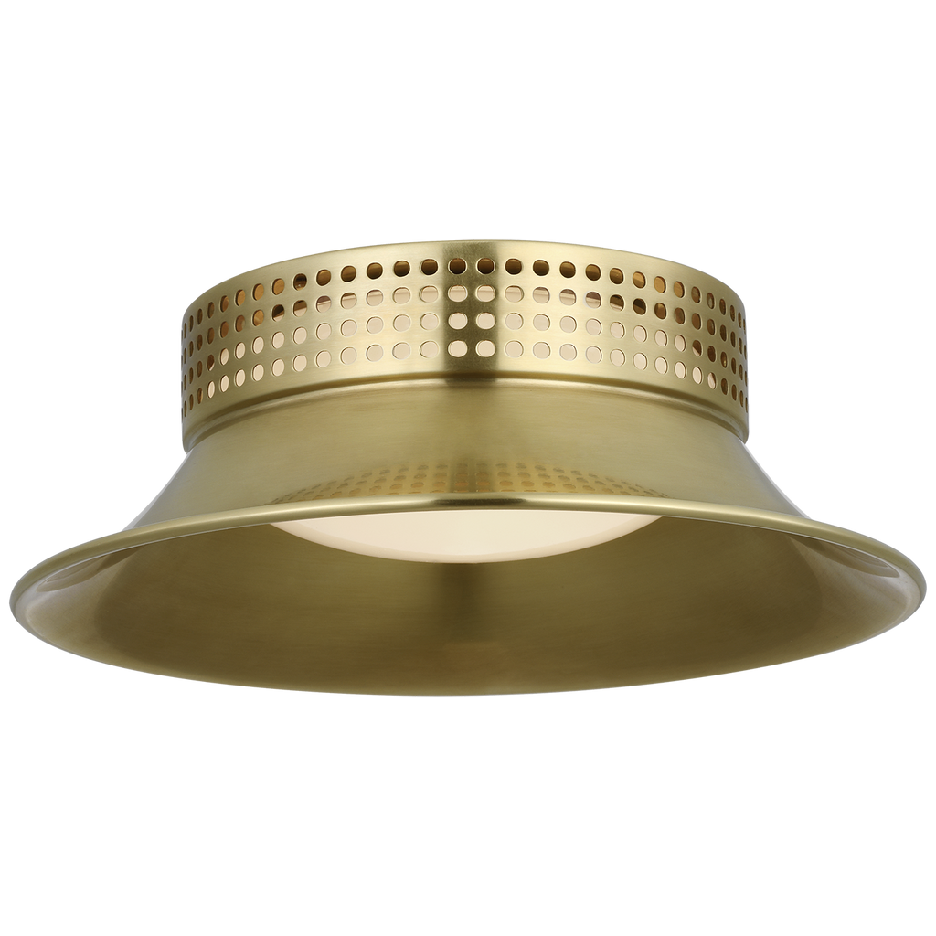 Precision 7" Flush Mount | Antique-Burnished Brass | White Glass