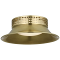 Precision 7" Flush Mount | Antique-Burnished Brass | White Glass