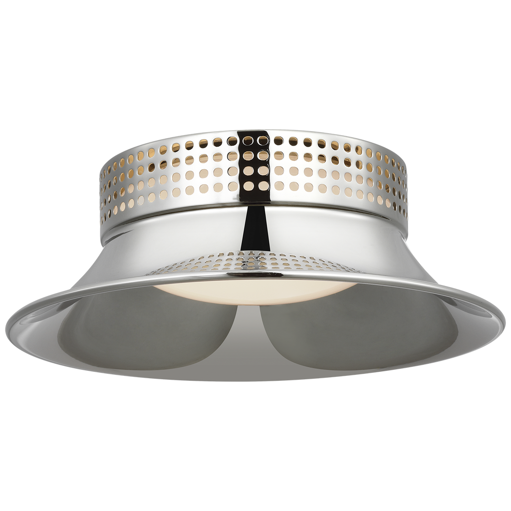 Precision 7" Flush Mount | Polished Nickel | White Glass