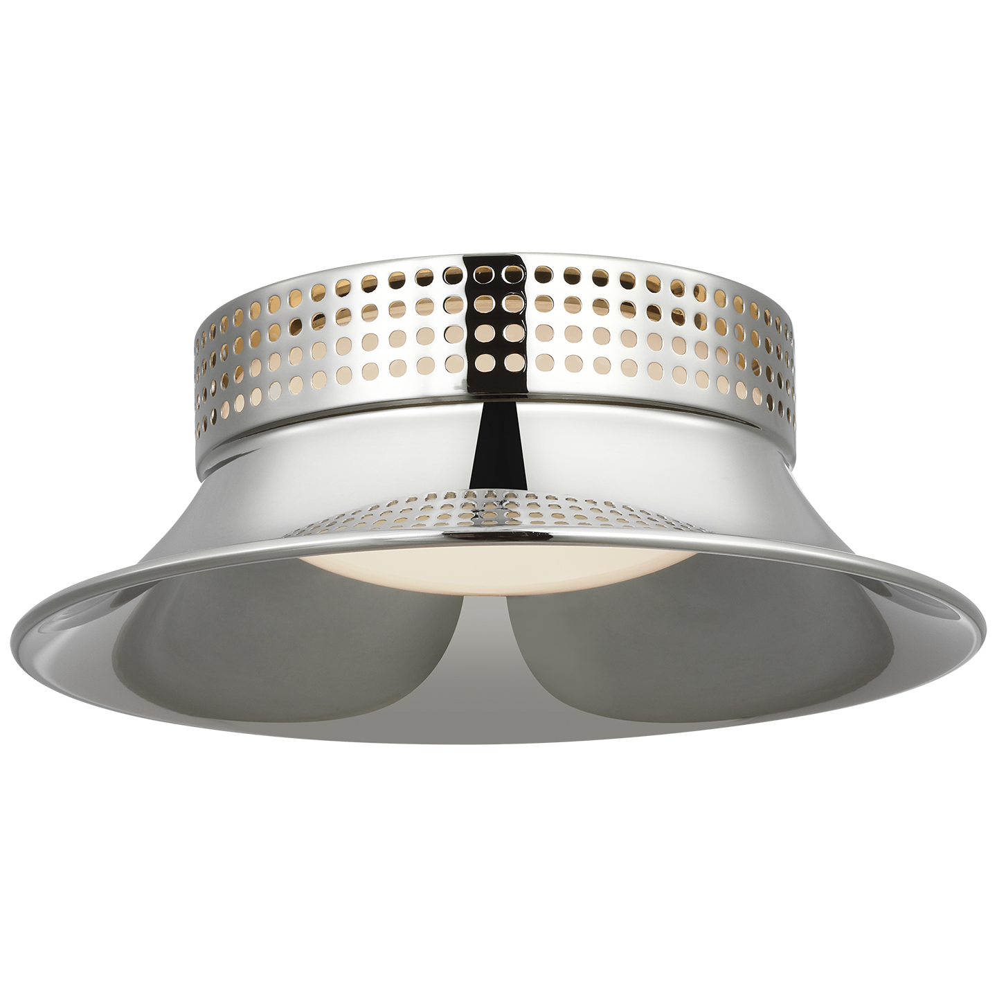 Precision 7" Flush Mount | Polished Nickel | White Glass