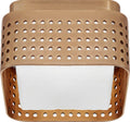 Precision 4.5" Solitaire Flush Mount | Antique-Burnished Brass | Clouded Glass