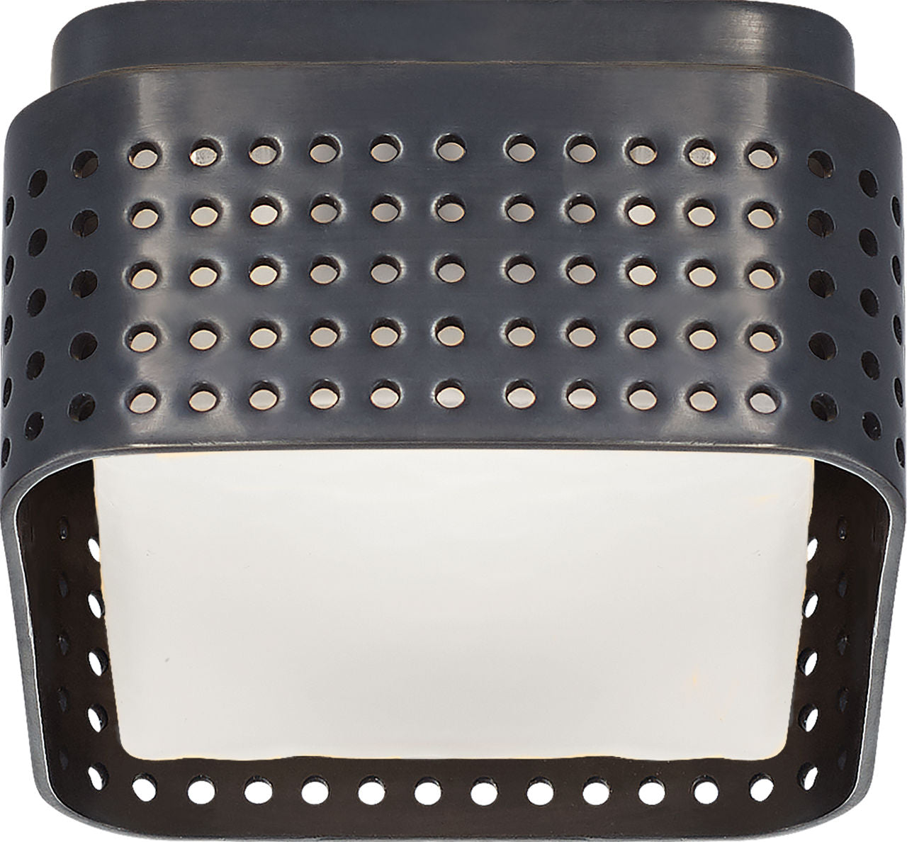 Precision 4.5" Solitaire Flush Mount | Bronze | Clouded Glass