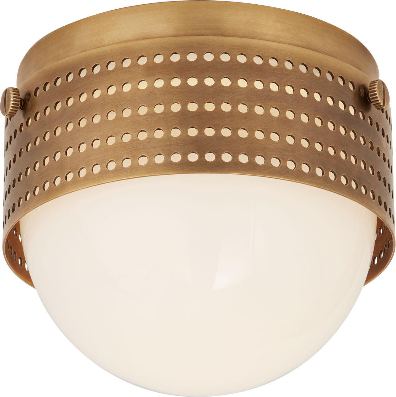 Precision 4.5" Solitaire | Antique-Burnished Brass | White Glass