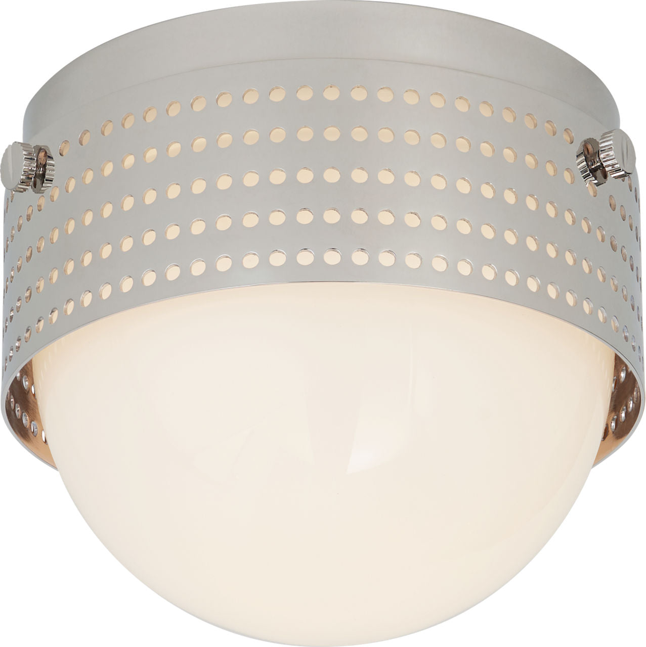 Precision 4.5" Solitaire | Polished Nickel | White Glass