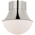 Precision 9" Flush Mount | Polished Nickel | White Glass