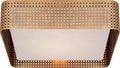 Precision Large Square Flush Mount | Antique-Burnished Brass | Clouded Glass