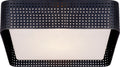 Precision Large Square Flush Mount | Bronze | Clouded Glass