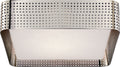 Precision Large Square Flush Mount | Polished Nickel | Clouded Glass