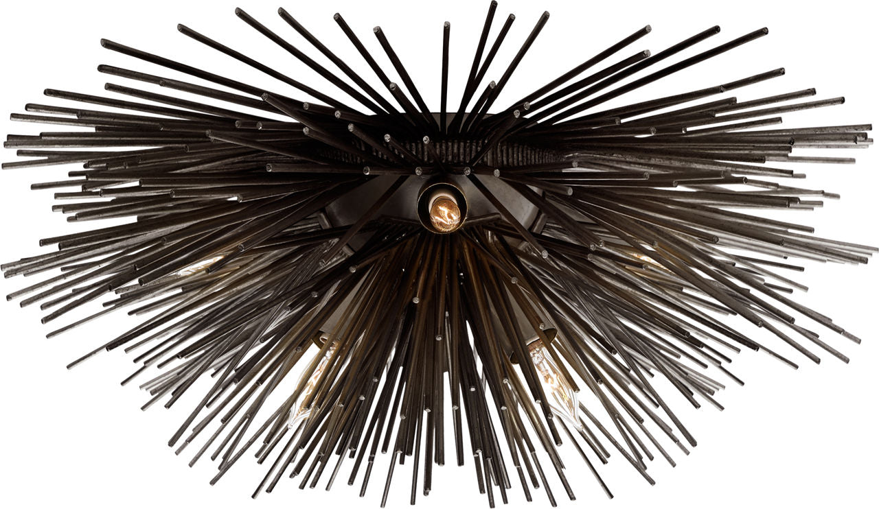 Strada Small Flush Mount | Aged Iron