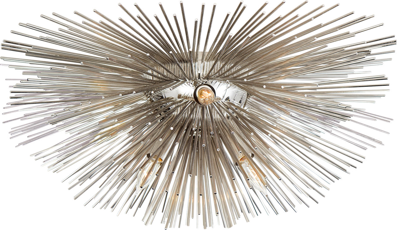 Strada Small Flush Mount | Polished Nickel