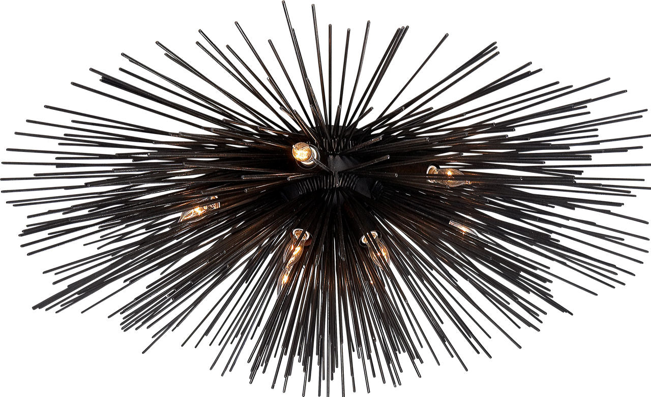 Strada Medium Flush Mount | Aged Iron