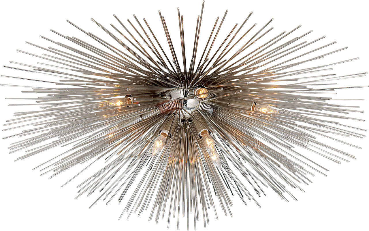 Strada Medium Flush Mount | Polished Nickel