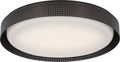 Precision 18" Round Flush Mount | Bronze | White Glass