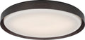 Precision 24" Round Flush Mount | Bronze | White Glass