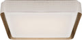Precision 20" Square Flush Mount | Polished Nickel | White Glass