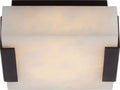 Covet Low Clip Solitaire Flush Mount | Bronze | Alabaster
