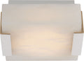 Covet Low Clip Solitaire Flush Mount | Polished Nickel | Alabaster