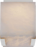 Covet Tall Clip Solitaire Flush Mount | Polished Nickel | Alabaster