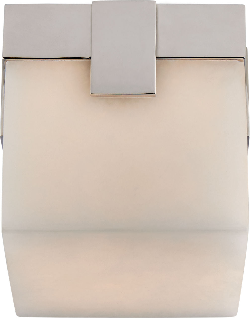 Covet 4.75" Solitaire Flush Mount | Polished Nickel | Alabaster