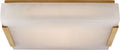 Covet Medium Flush Mount | Antique-Burnished Brass | Alabaster