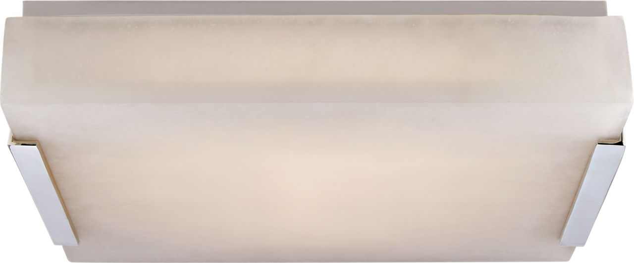 Covet Medium Flush Mount | Polished Nickel | Alabaster