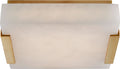 Covet Small Flush Mount | Antique-Burnished Brass | Alabaster