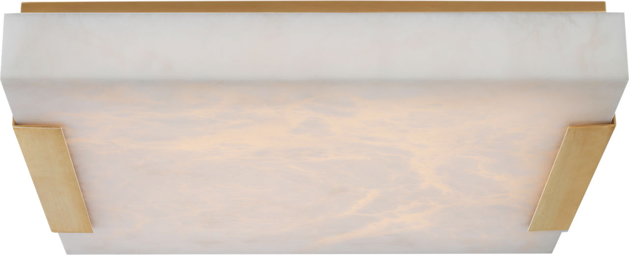 Covet Large Flush Mount | Antique-Burnished Brass | Alabaster