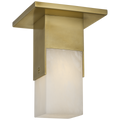 Covet Short Monopoint Flush Mount | Antique-Burnished Brass | Alabaster