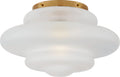 Tableau Medium Flush Mount | Antique-Burnished Brass | Volcanic Glass