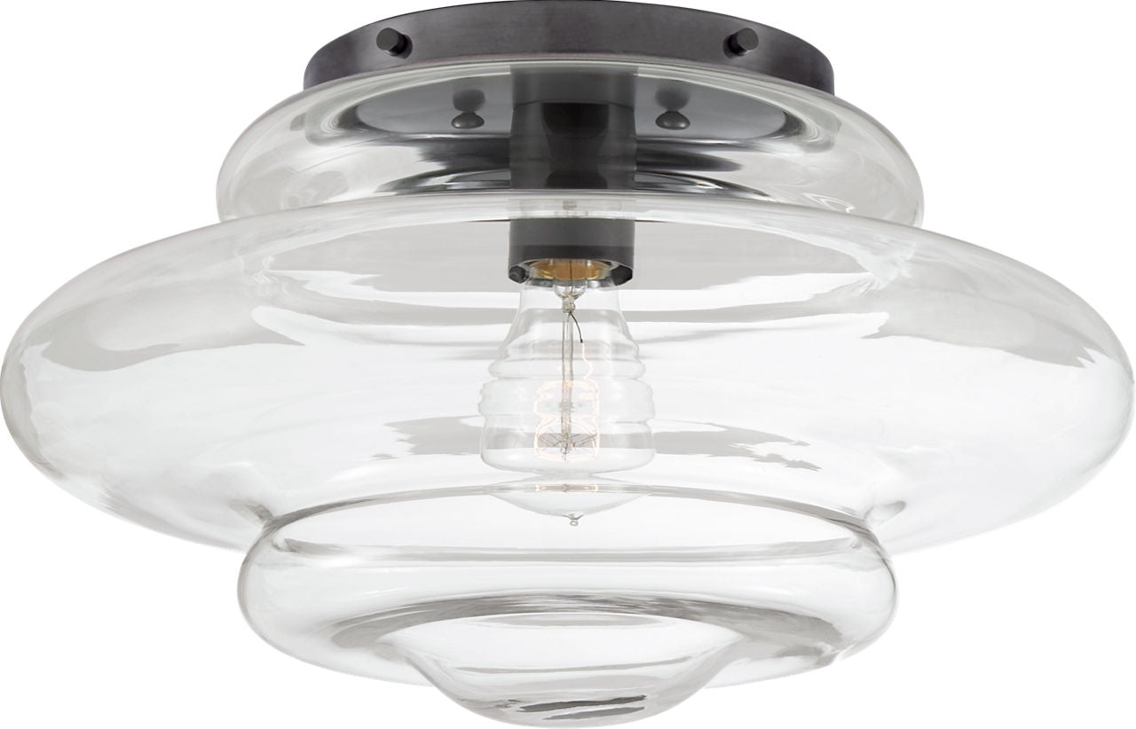 Tableau Medium Flush Mount | Bronze | Clear Glass
