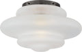 Tableau Medium Flush Mount | Bronze | Volcanic Glass