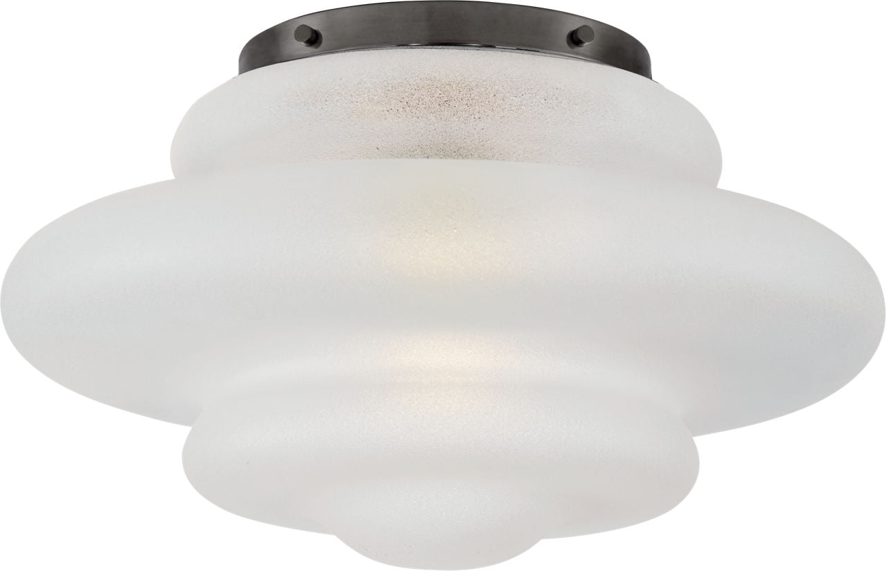 Tableau Medium Flush Mount | Bronze | Volcanic Glass