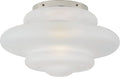 Tableau Medium Flush Mount | Polished Nickel | Volcanic Glass